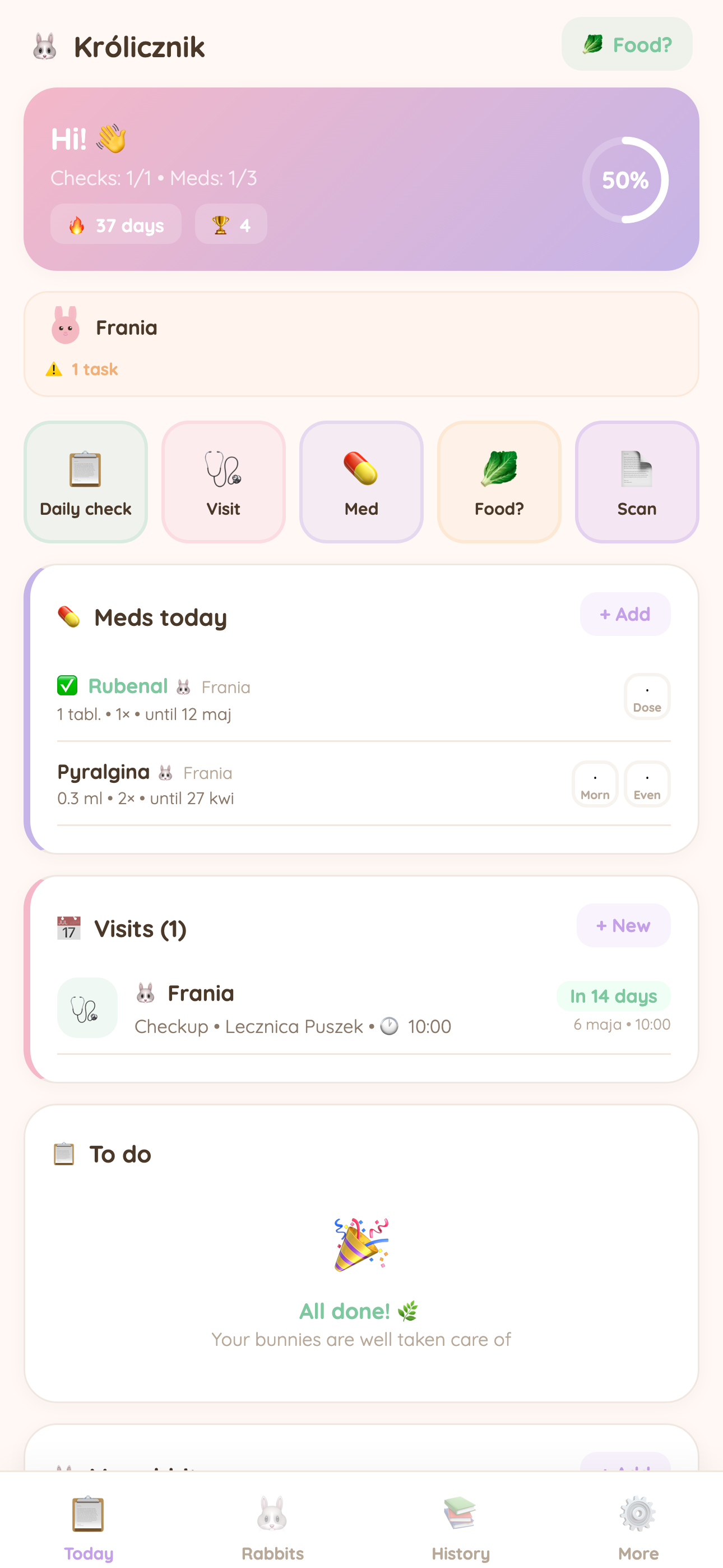 Today tab