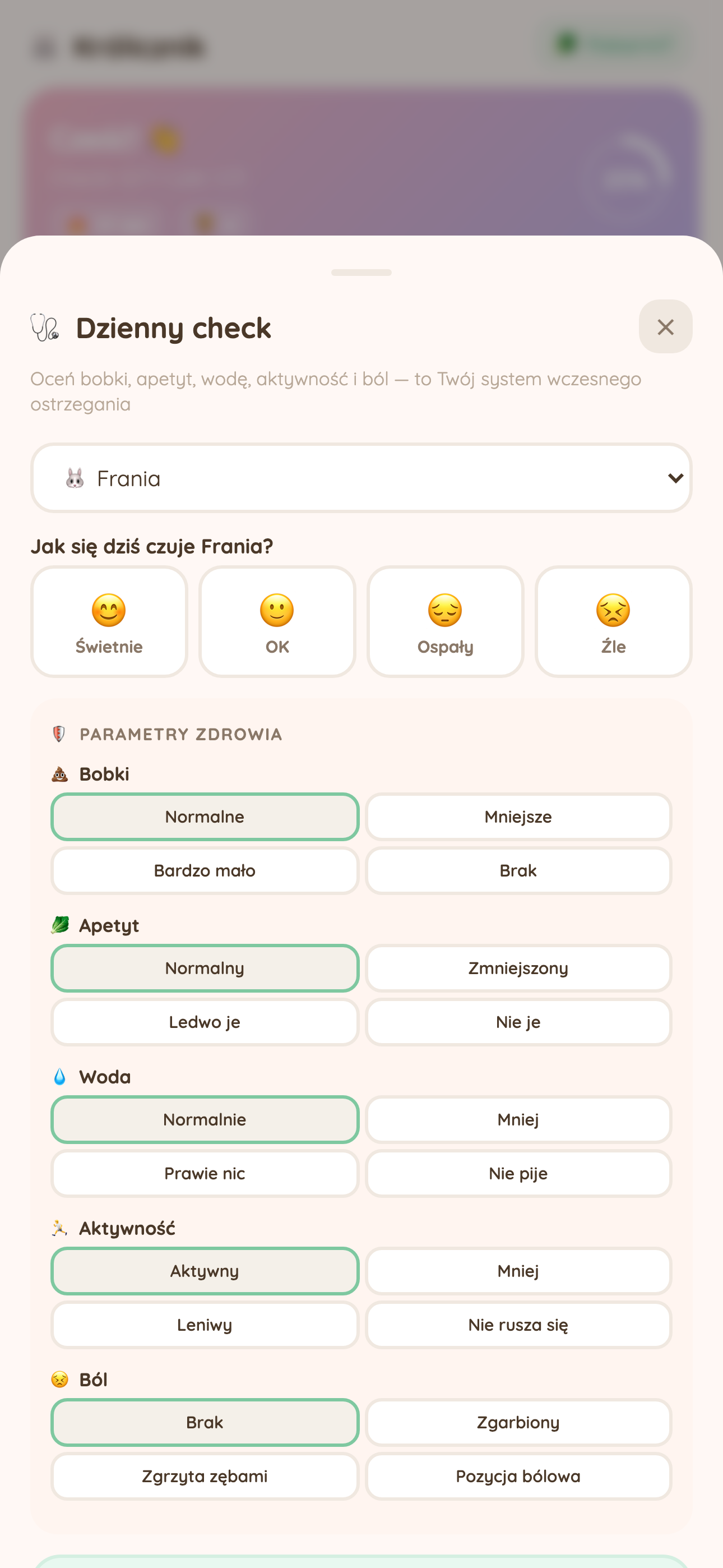Formularz checku