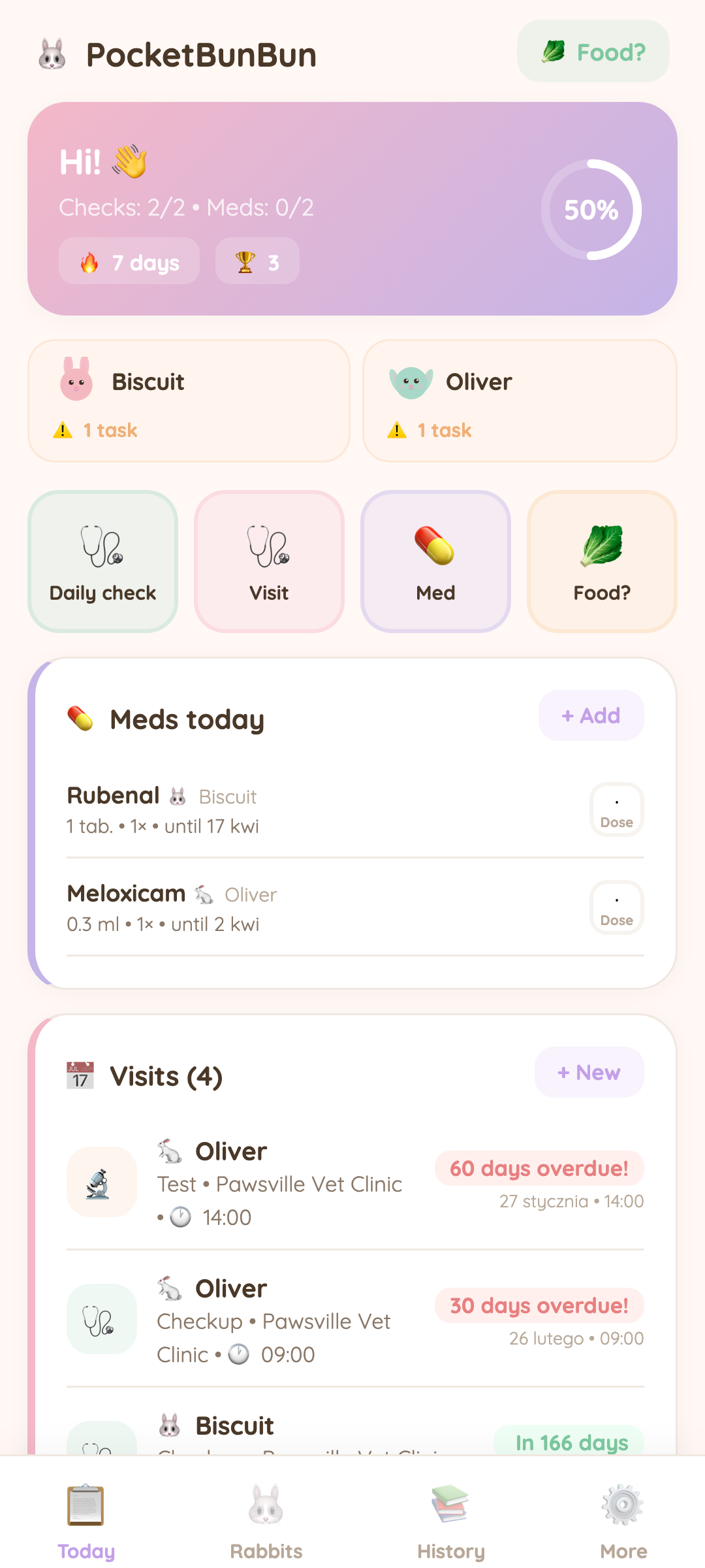 Today tab